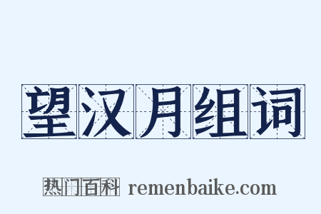 望汉月组词是什么意思的图片